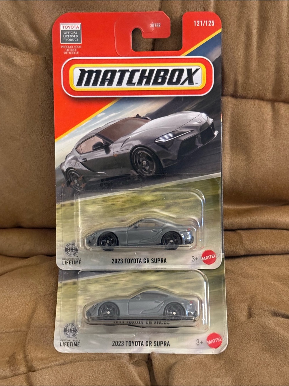 Matchbox 2-Pack 2023 Toyota GR Supra Toy Cars - Gray by Matchbox